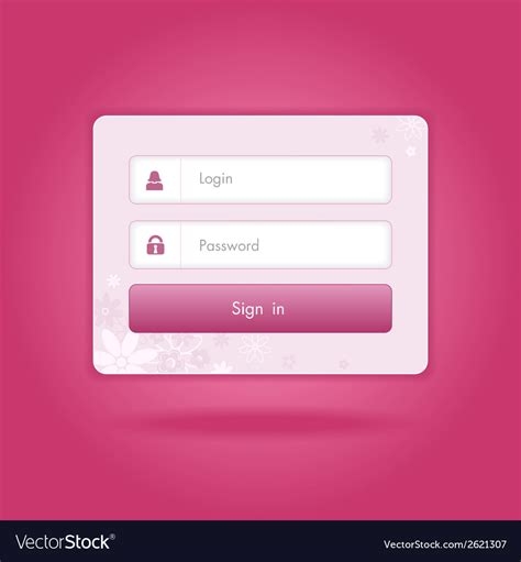 Login Form Royalty Free Vector Image Vectorstock