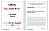 Online Business Plan Template Pictures