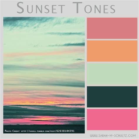 This Color Palette Pulls The Bright Hues From A Gorgeous Sunset Beach