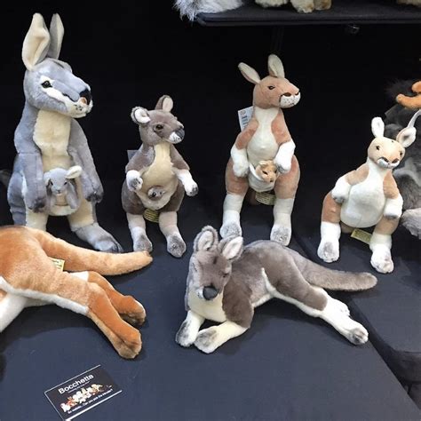 Lying Grey Kangaroo Plush Toy Australian Native Stuffed Animal