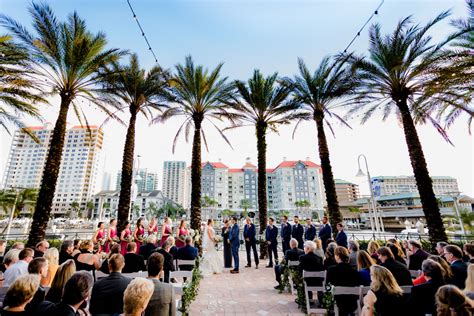 Elegant Red And Gold Downtown Tampa Wedding Tampa Marriott Water