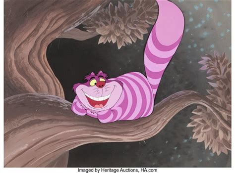 Alice In Wonderland Cheshire Cat Production Cel With Preliminary