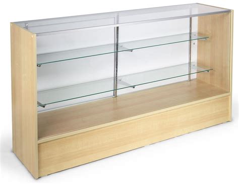 Store Display Case Maple Counter With Tempered Glass