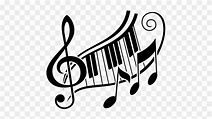 Vinilo Decorativo Música Clave De Sol Y Teclas De Piano - Piano Keys ...