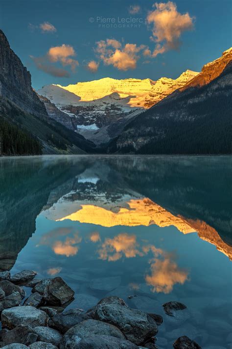 Calm Sunrise At Lake Louise In Banff National Park Alberta Canada