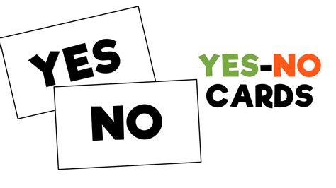 Printable Yes No Visual Cards