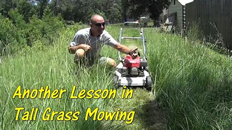 How To Mow Tall Grass Then Mow It Again One Or Two Days Later To Get