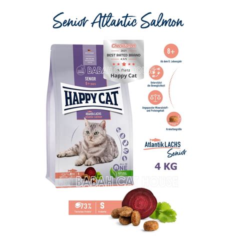 Jual Happy Cat Supreme Senior Salmon 4kg Makanan Kucing Tua Cat Food