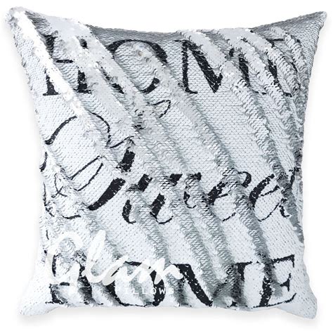 Home Sweet Home Reversible Sequin Glam Pillow Glam Pillows