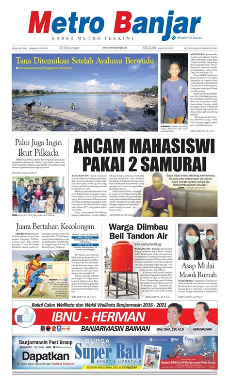 Maybe you would like to learn more about one of these? Metro Banjar Selasa, 4 Agustus 2015 by Harian Metro Banjar ...