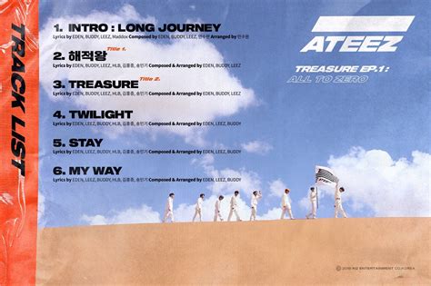 Ateez Treasure Ep1 All To Zero Track List Rkpop