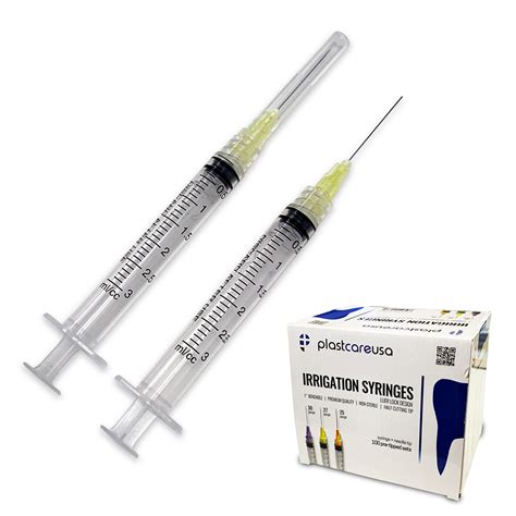27g Irrigation Syringe Needle Combo Luer Lock Design Plastcare Usa
