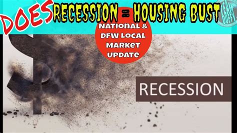 The terms housing bubble and market crash get thrown around very casually these days. Does Recession equal Housing Crash? National to local DFW ...