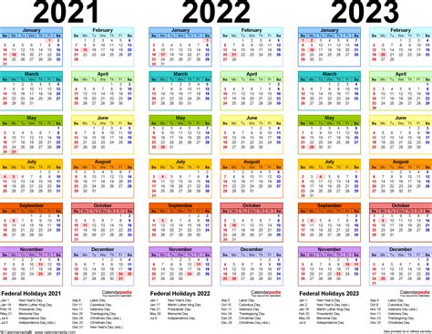 Calendar 2021 Through 2024 Year 2019 2020 2021 2022 2023 2024