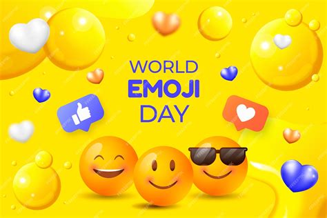 Free Vector Gradient World Emoji Day Background