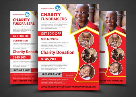 Charity Fundraisers Flyer ~ Flyer Templates ~ Creative Market