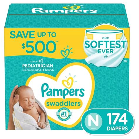 Pampers Swaddlers Diapers Newborn Less Than 10 Pounds 174 Count