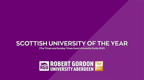 Rgu Scottish University Of The Year Youtube