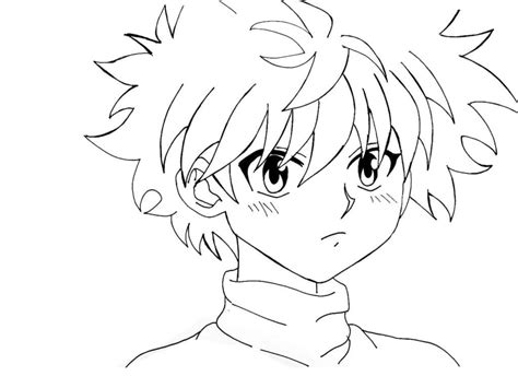 Killua Is Shy Coloring Page Anime Coloring Pages Porn Sex Picture