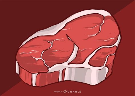 Steak Of Meat Illustration Vector Download