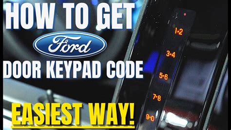 Ford Escape Keyless Entry Code By Vin Number