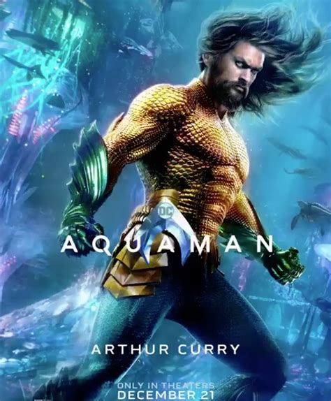 Jason Momoa As Arthur Curry Aquaman Character Posters Popsugar