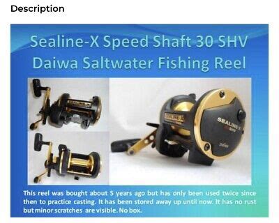 Daiwa Sealine X 30SHV SL HI Speed Conventional Reel Hardly Used EBay