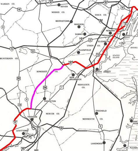 Map 1 I 95 Corridor Shifts 1954 1982