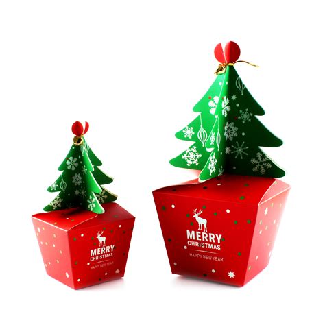 5 Pcs Christmas Tree Eve Box Xmas Party Bags T Filled Or Empty Craft