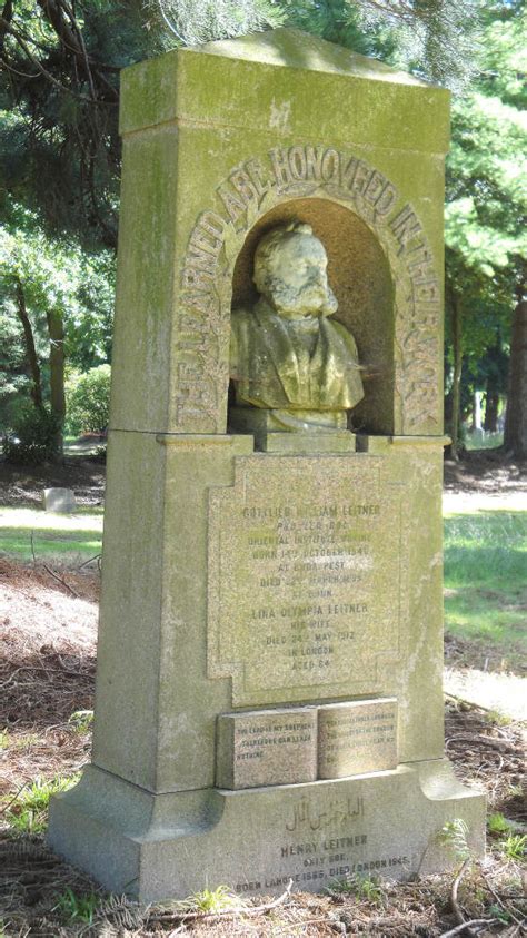 funerary monument to dr gottlieb william leitner 1840 1899 brookwood cemetery
