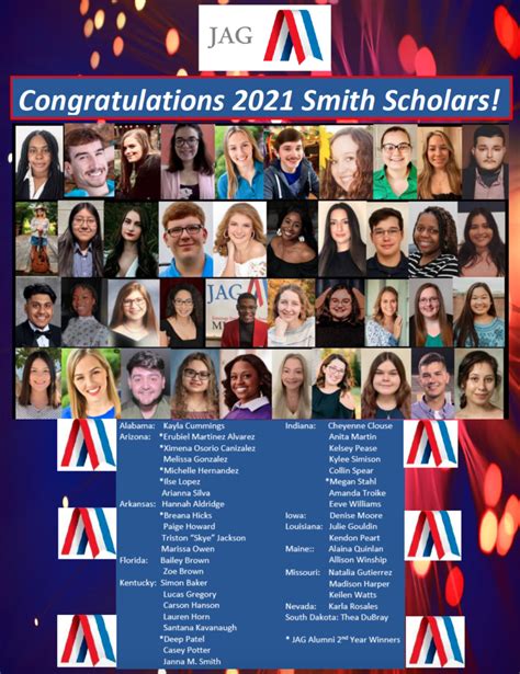 Congratulations 2021 Smith Scholars Jag