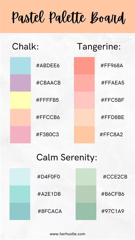 Pastel Palette Board For Web Digital Blog And Graphic Design With