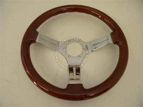 1963 1982 Corvette Wood Steering Wheel Chrome 3 Spoke 14 25 Depth
