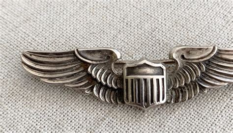 Wwii Sterling Wings Pin Vintage Air Force Military Militaria Sterling