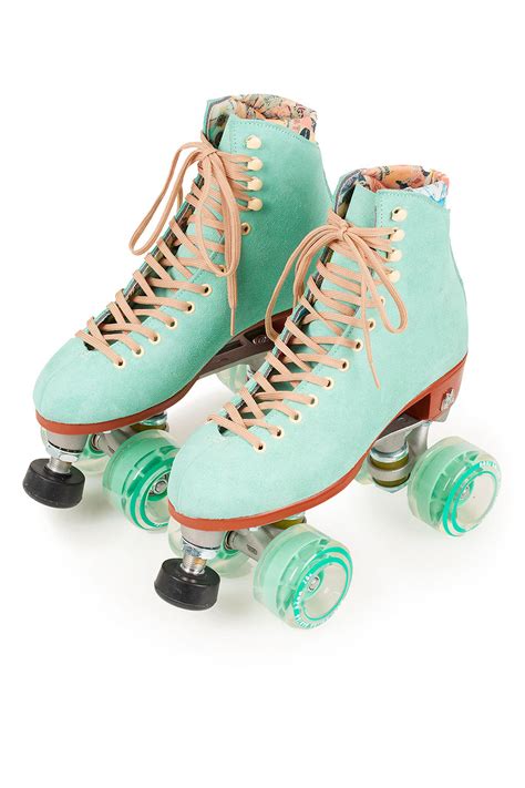 Topshop Roller Skates In Teal Green Lyst