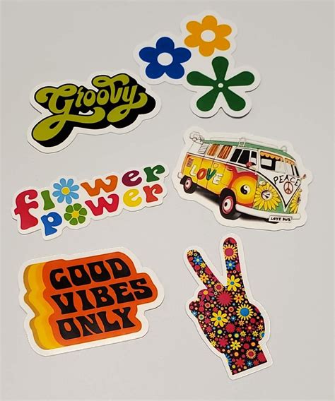 Retro Sticker Bundle 70s Sticker Bundle 60s Etsy