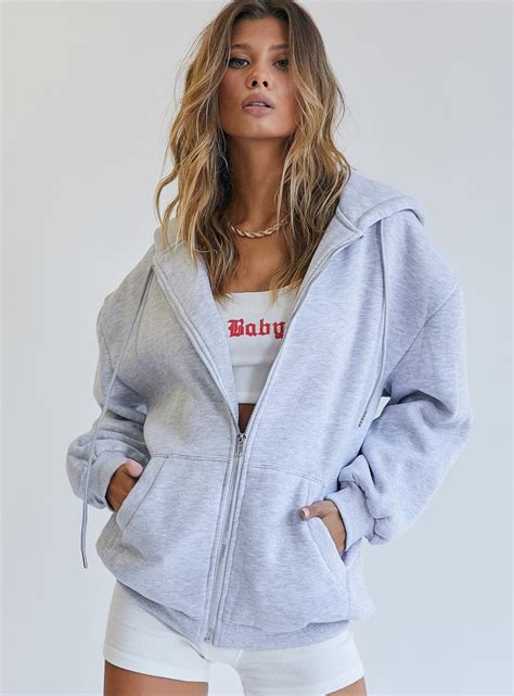 Florida Oversized Zip Up Sweatshirt Grey In 2021 Gray Sweatshirt