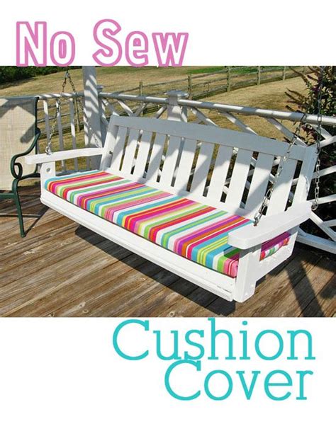 Pinterest 'out of sight, out of mind' is a real thing! How to Make a No Sew Chair Cushion Cover | Diy outdoor ...