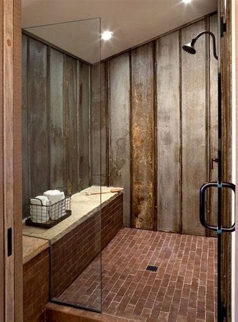 20 Gorgeous Brick Shower Wall Tile Designs Vintage Bathroom Rustic