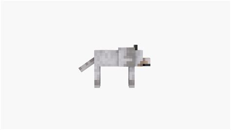 Minecraft Wolf 3d Model Turbosquid 1842581