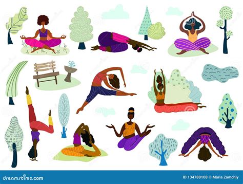 Yoga Girls Vector Set 134788108