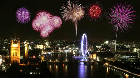 The Magnificent Fireworks Display Which Showers The Thames With Light