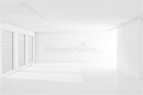 Empty White Room Stock Illustration Illustration Of Sunlight 17703162