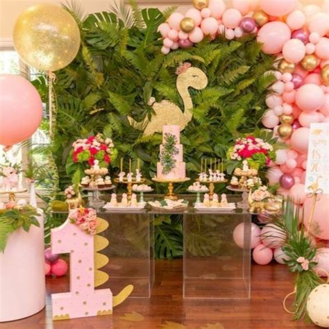 I Love The Fun Girly Twist On Your Typical Boy Themed Dino Party All