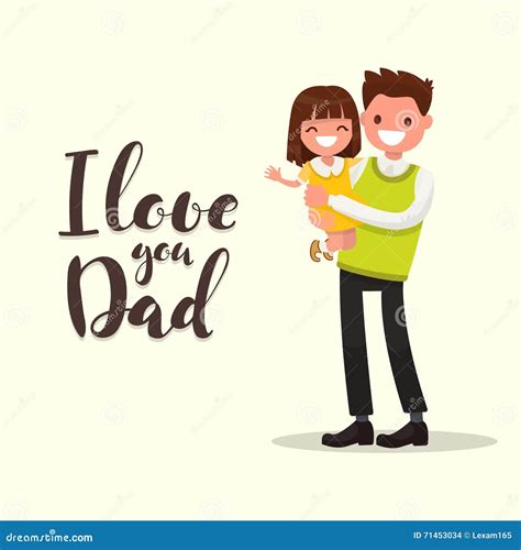 I Love You Dad Vector Illustration Stock Illustration Cartoondealer