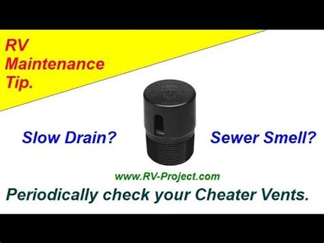 How to check a toilet vent pipe. RV Tip: Periodically check your Cheater Valves. - YouTube