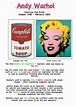 Andy Warhol Artist Fact Sheet for Kids Andy Warhol Artist, Andy Warhol ...