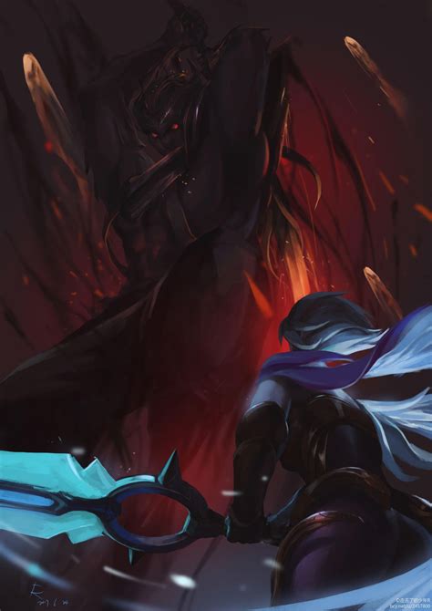 Dawnbringer Riven Vs Nightbringer Yasuo Lol Wallpapers League Of