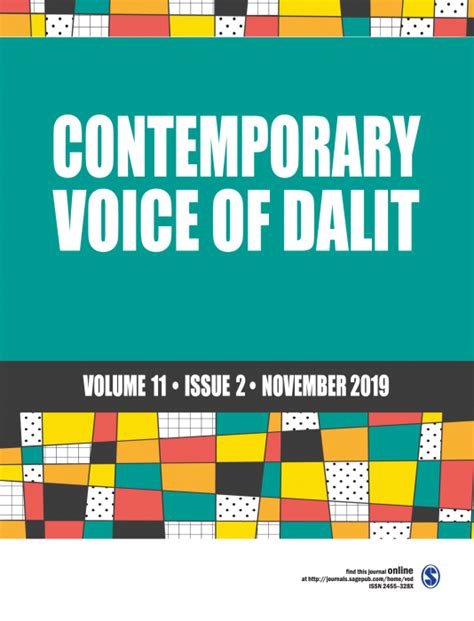 Buy Contemporary Voice Of Dalit Journal Subscription Sage Publications