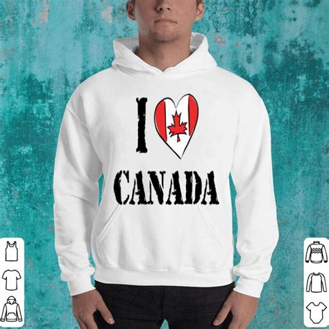 I Love Canada Canadian Heart Shirt Hoodie Sweater Longsleeve T Shirt